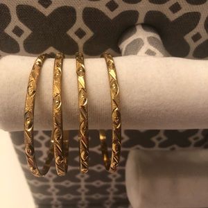 Gold plated bangles set